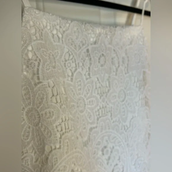 NWT White Lace High Neck Cropped Cami Abercrombie & Fitch Size Large - Picture 2 of 10